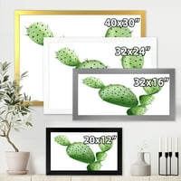 DesignArt „Затвори зелена југозападна кактус тропска врамена уметност
