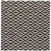 Канади рачно изработен килим со кожа со дијаманти, сиво кафеава, килим од 8ft 11ft