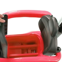 Хомоу притискајте автомобил за бебе, деца возејќи со притисок, шетач за бебиња за деца на возраст од 1-3 години, црвено