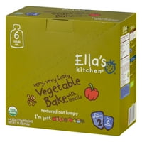 Кујна на Ела 6+ месеци органска храна за бебиња, зеленчук печење со леќа, 4. мл