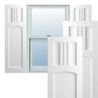 Ekena Millwork 18 W 77 H TRUE FIT PVC San Miguel Mission Style Fixed Mount Sulters, недовршени