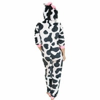 Женски кравски лик за спиење за спиење Возрасна костумска унија за пижама