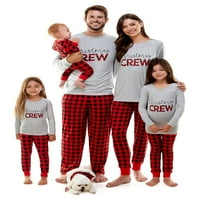 Дерек срце Бафало карирал Божиќна екипа што одговара на семејни Божиќни пижами, деца