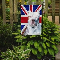 Каролини Богатства SC9838GF ПИТБУЛ со англиски Унија Џек Британско Знаме Големина На Градина, Големина На Градина, разнобојна