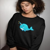 Magic Magic Narwhal Sweatshirt жени -Имисија од Шуттеркк, женски 5x -голем