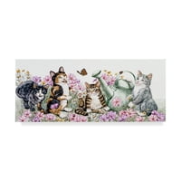 Трговска марка ликовна уметност „Цветни мачки“ платно уметност од Јан Бенз