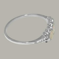 Британците Направија Стерлинг Сребро Природен Опал женски годишнина прстен големина опции-Големина 5