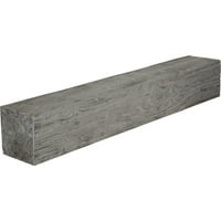 Ekena Millwork 6 H 8 D 48 W Sandblasted Fau Wood Camply Mantel, изгорена мед роса