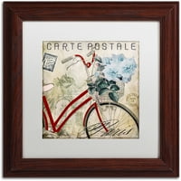 Трговска марка ликовна уметност Постал Париз II Канвас уметност по боја пекарница бела мат, дрвена рамка