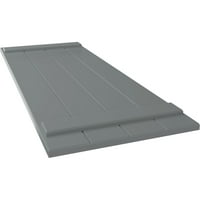 Ekena Millwork 1 2 W 70 H TRUE FIT PVC Четири табли се приклучи на одборот-n-batten ролетни, океански оток