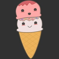 Сладолед пријатели се толку Каваи Менс Јаглен Сива Графички Резервоар Топ-Дизајн Од Страна НА Луѓето 2XL