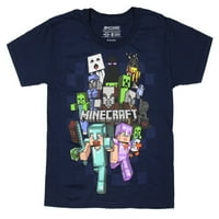 Графичка маица за графички печати за парада на момчето Minecraft, голема 10 12