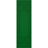 Ekena Millwork 15 W 51 H TRUE FIT PVC BUNGALOW фиксни ролетни за монтирање, виридијан зелена