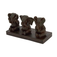 12 6 Браун Полистон Слон Скулптура