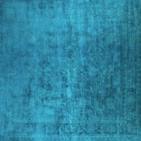 Ахгли Компанија Затворен Правоаголник Ориентални Светло Сини Индустриски Површина Килими, 2 '3'