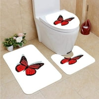црвена пеперутка Бања Килими Постави Бања Килим Контура Мат И Капакот На Тоалетот