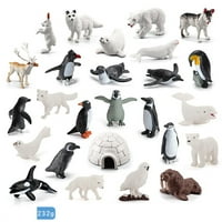 Симулација Арктикот Животински Модел Играчки Поларна Мечка Пингвин Животни Фигури Декор