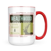 Неонблонд Национален американски Шумски Богатство Државна Шумска кригла подарок за љубителите На Кафе Чај