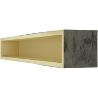 Ekena Millwork 8 H 10 D 72 W HAND HEWN FAU WOOD CAMENPLE MANTEL, изгорен кедар