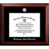 Државен универзитет во Вашингтон 14W 11ч Сребрена врежана рамка за диплома
