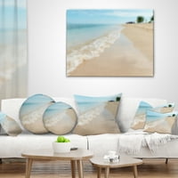 Дизајнрт Тропски островски плажа бранови - модерна перница за фрлање морски плови - 16x16