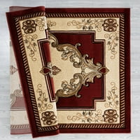 Обединети ткајачи Драхма Патрас Традиционална медалјонска област килим, Бургундија, 7'10 10'6