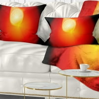 DesignArt блескава црвена маглива сфера - апстрактна перница за фрлање - 12x20