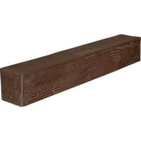 Ekena Millwork 8 H 8 D 36 W Rough Sawn Fau Wood Camply Mantel, на возраст од Пекан