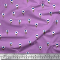 Соимои Виолетова Мов Жоржет Ткаенина Уметнички Цветни Декор Ткаенина Печатени Двор Широк