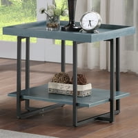 Мебел на Америка Уурт дрвена лента-врвна маса, античка сина боја