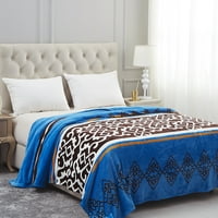Меко кадифен руно ќебе за софа во кревет, шема за убавина печатена со големина на кралот со големина 90 102