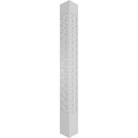 Ekena Millwork 8 W 9'H Craftsman Classic Square Non-Tapered Hampton Fretwork Column W Стандарден капитал и стандардна база